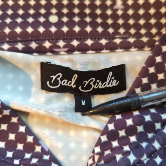 Bad Birdie Throwing Darts Top Womens Medium 1/4 Zip Golf Active Stretch - Picture 5 of 8